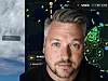 Portrait of David Svensson overlaid on a dark Utkik app interface with map graphics.