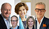Five professional headshots arranged in a collage, showing three men and two women.